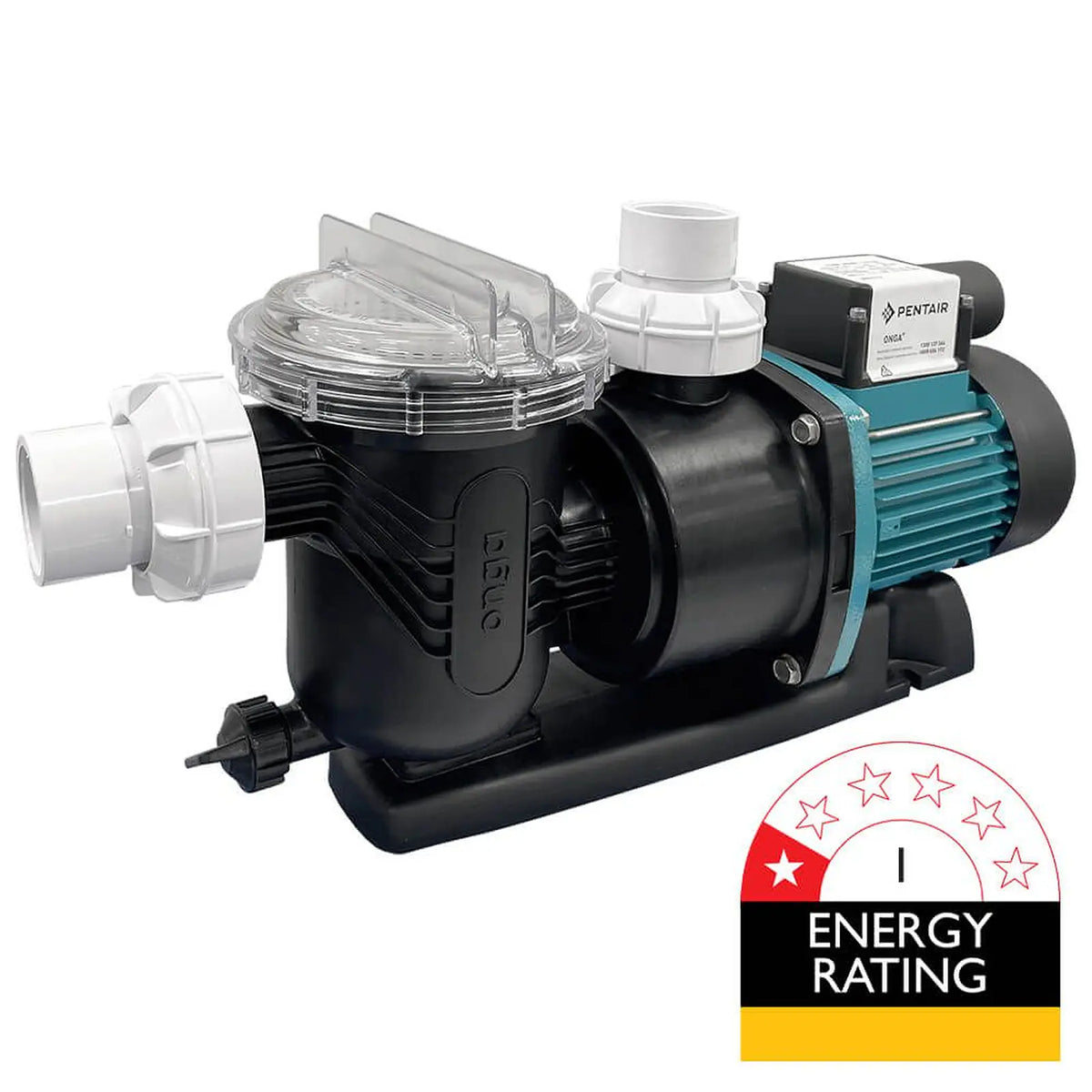 Pentair Onga pool pump with energy rating label