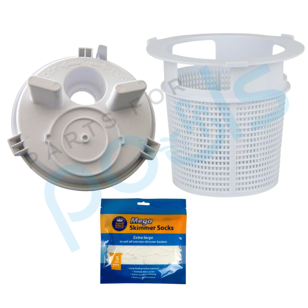 S2500 Skimmer Box & Vac Plate Combo with Free Skimmer Socks []