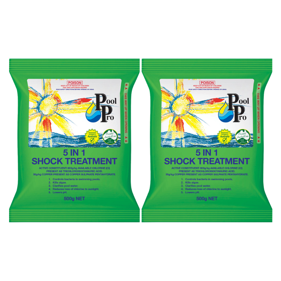 Pool Pro 5 in 1 Shock Treatment 500g x2 []