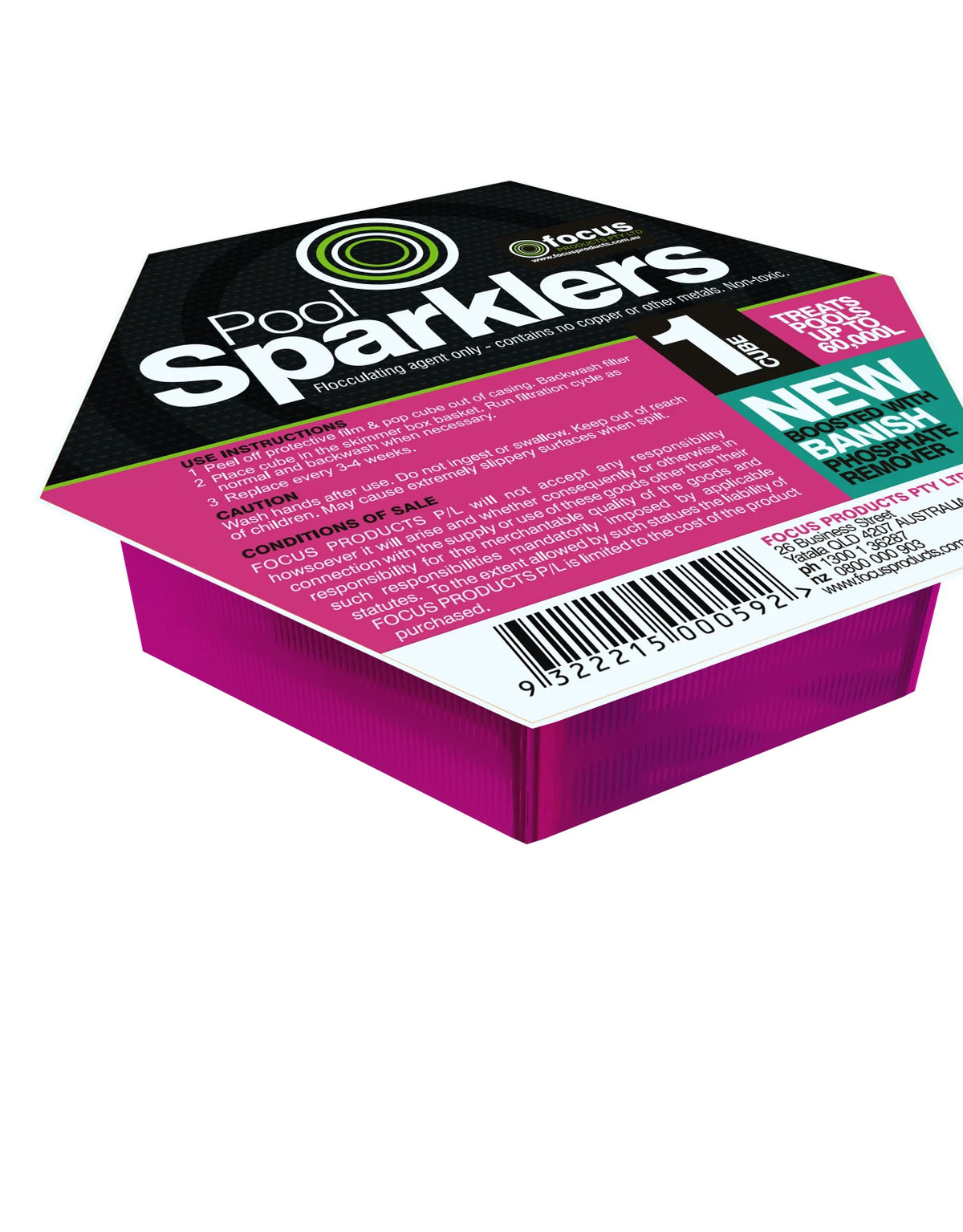 150g Focus Pool Sparkler Clarifying Cube [071]