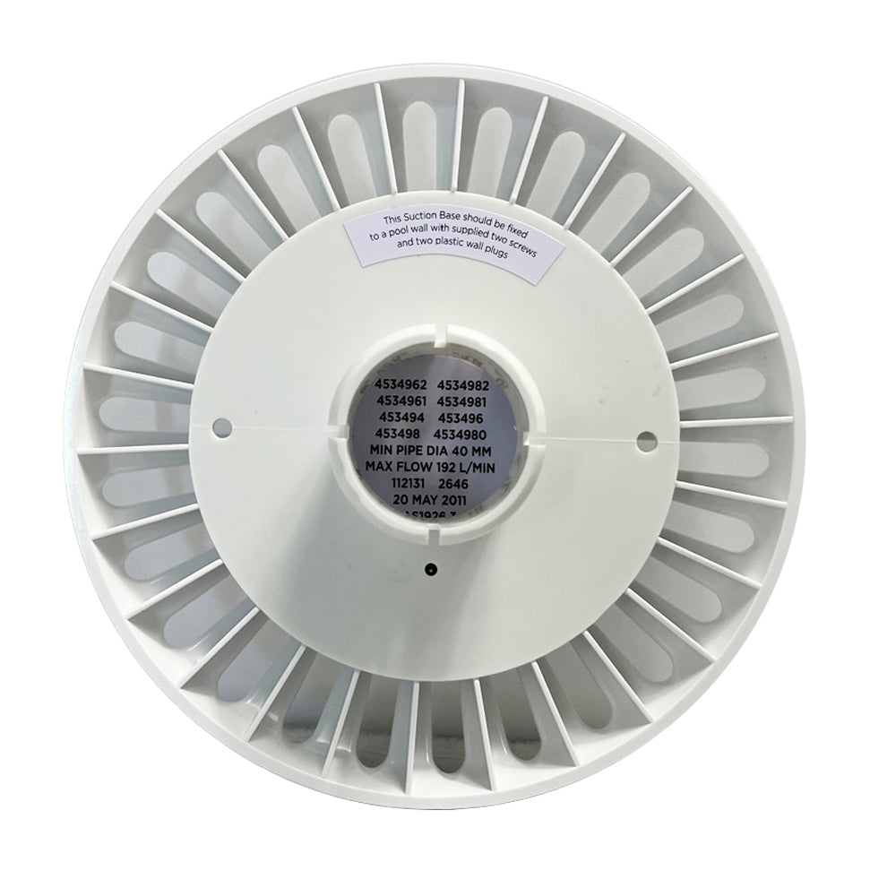 40mm Waterco Push-In Suction Cover (White) [453496]