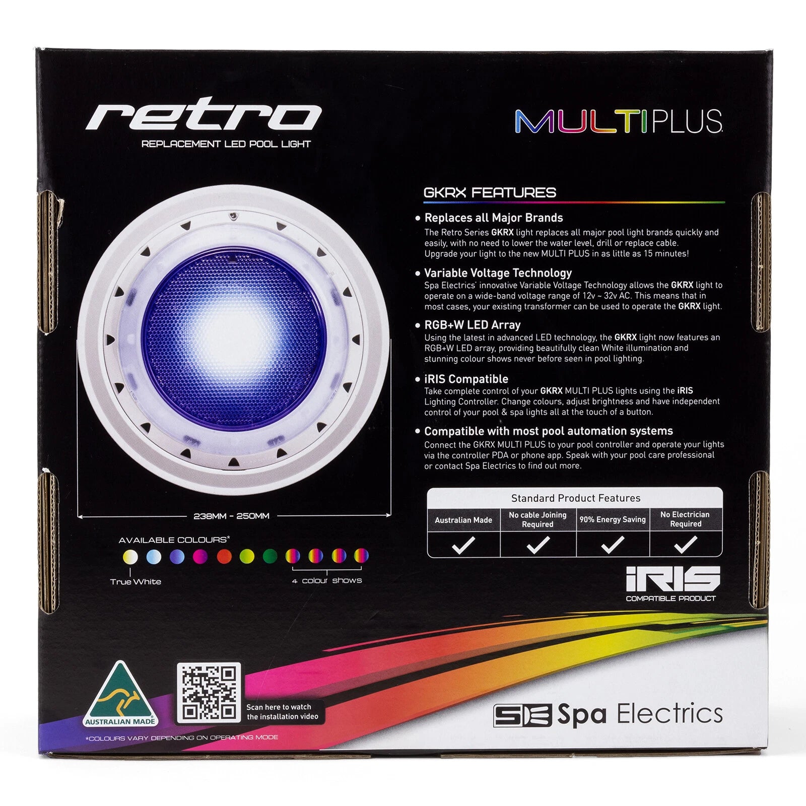 Spa Electrics GKRX Multi Plus Light (White Rim) [LI-GKRX-WMP]