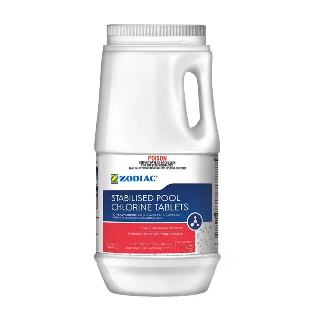 1kg Zodiac Stabilised Pool Chlorine Tablets Sanitiser [WPQST1]